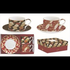   Porceláncsésze+alj 240ml,2 személyes, dobozban, Coffee Mania, Kimono