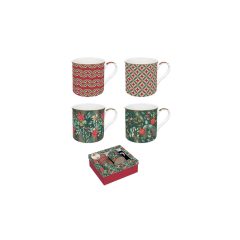   Porcelán bögreszett 4 db-os, 300ml, dobozban, Atmosphere, Christmas Joy – Easy Life-Nuova