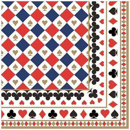 Papírszalvéta 33x33cm, Casino Royale, 20db-os