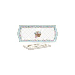   Porcelántálca 35x15cm, dobozban, Spring Bloom – Easy Life-Nuova