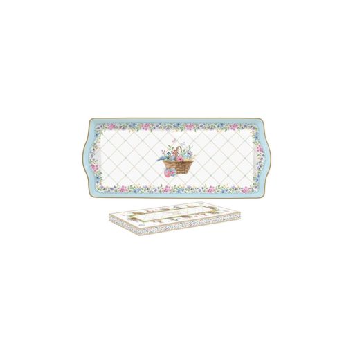 Porcelántálca 35x15cm, dobozban, Spring Bloom – Easy Life-Nuova