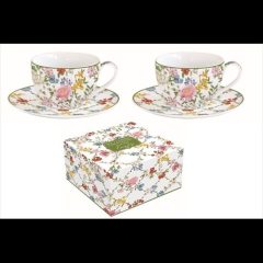   Porcelán eszpresszócsésze+alj,110ml,2 személyes, dobozban, Gardem Dreams