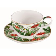 Porcelán teáscsésze+alj 250ml, Exotica