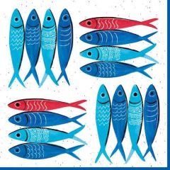 Papírszalvéta 33x33cm, Sardine's Party, 20 db-os