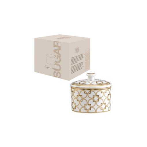 Porcelán cukortartó 300ml, dobozban, Déco – Pozzi Milano