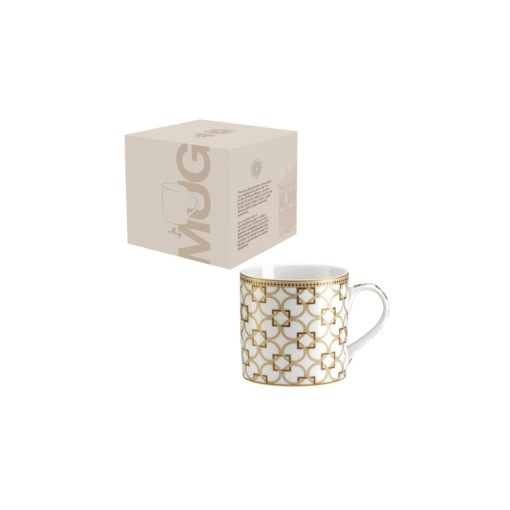 Porcelánbögre 400ml, dobozban, Déco – Pozzi Milano