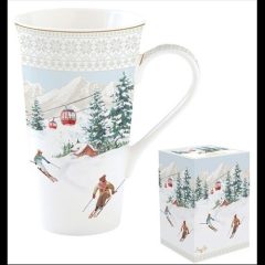 Porcelánbögre 600ml, dobozban, Chalet