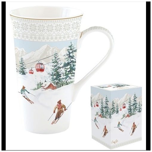 Porcelánbögre 600ml, dobozban, Chalet