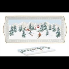 Porcelántálca 35x15cm, dobozban, Chalet