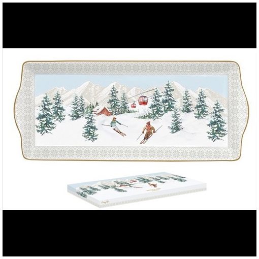 Porcelántálca 35x15cm, dobozban, Chalet