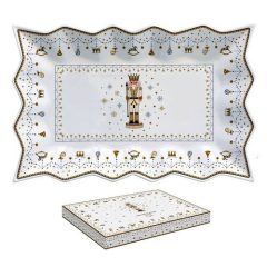   Easy Life-Nuova Porcelántálca 35x23cm, dobozban, Royal Nutcracker