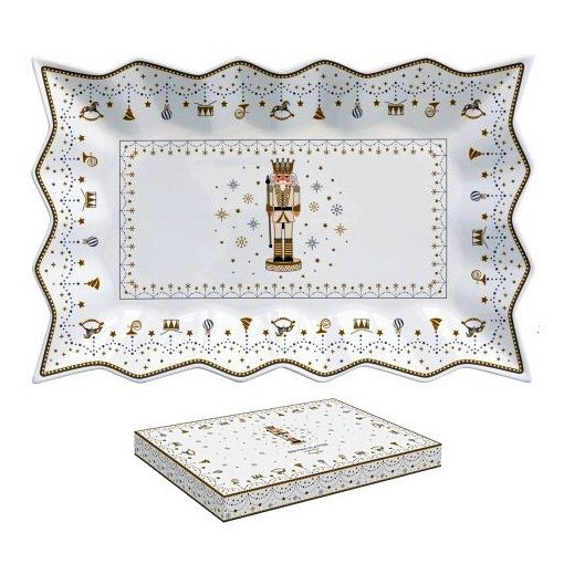 Easy Life-Nuova Porcelántálca 35x23cm, dobozban, Royal Nutcracker