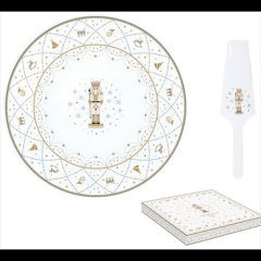   Easy Life-Nuova Porcelán tortatál lapáttal 32cm dobozban, Royal Nutcracker