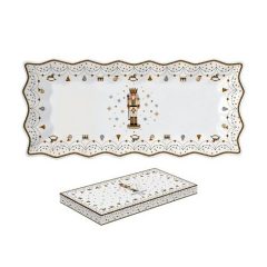  Easy Life-Nuova Porcelántálca 40x18cm, dobozban, Royal Nutcracker