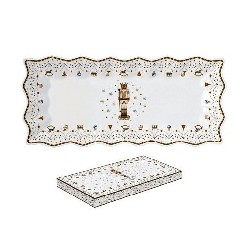 Easy Life-Nuova Porcelántálca 40x18cm, dobozban, Royal Nutcracker