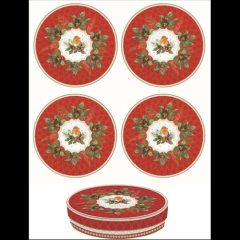   Porcelán desszerttányérszett 4db-os,19cm dobozban, Christmas Berries