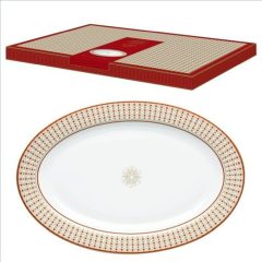   Pozzi Milano Porcelán ováltálca 36x24,5cm, dobozban, Imperial