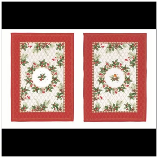 Konyharuhaszett 2 db-os 50x70cm, 100% pamut, Christmas Berries