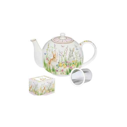 Porcelán teáskanna 1000ml, dobozban, Happy Easter – Easy Life-Nuova