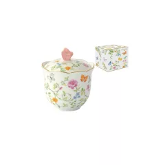   Porcelán cukortartó 220ml, dobozban, Dancing Butterflies – Easy Life-Nuova