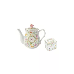   Porcelán teáskanna 900ml, dobozban, Dancing Butterflies – Easy Life-Nuova