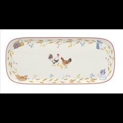 Easy Life-Nuova Porcelántálca 40x17,5cm, Country Life