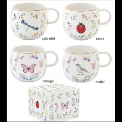   Easy Life-Nuova Porcelánbögre 400ml, dobozban, Fancy Garden