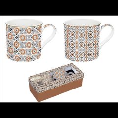   Easy Life-Nuova Porcelán bögreszett 2db-os, 300ml, dobozban, Atmosphere, Geoethnic