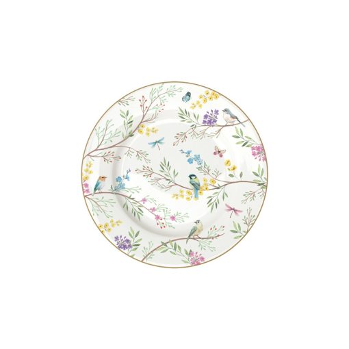 Porcelán desszerttányér 19cm, Birds Melody – Easy Life-Nuova