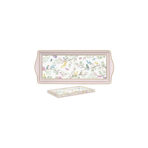 Porcelántálca 35x15cm, dobozban, Birds Melody – Easy Life-Nuova
