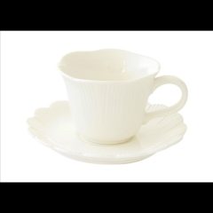   Easy Life-Nuova Porcelán eszpresszócsésze+alj 110ml, Fleuri white