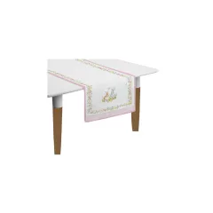   Asztali futó 45x140cm, 2db-os, 100% pamut, Happy Easter – Easy Life-Nuova