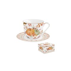   Porcelán reggelizőcsésze+alj 370ml dobozban, Harvest – Easy Life-Nuova