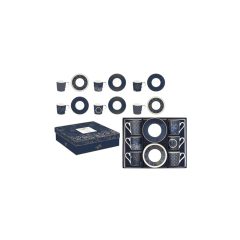   Porcelán eszpresszócsésze+alj 6 személyes, 100ml, dobozban, Midnight, Coffee Mania – Easy Life-Nuova