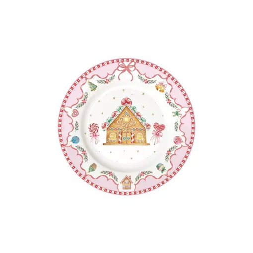 Porcelán desszerttányér 19,5cm, Sweet Christmas – Easy Life-Nuova