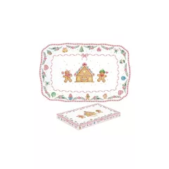   Porcelántálca 35x23cm, dobozban, Sweet Christmas – Easy Life-Nuova