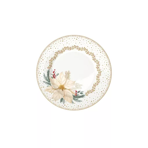 Porcelán desszerttányér 19cm, White Elegance – Easy Life-Nuova