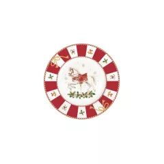   Porcelán desszerttányér 19cm, Christmas Tale – Easy Life-Nuova