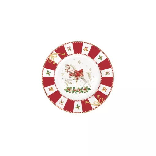 Porcelán desszerttányér 19cm, Christmas Tale – Easy Life-Nuova