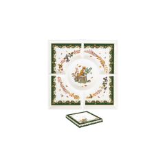   Porcelán kínálótálca 25x25cm, dobozban, Forest Dream – Easy Life-Nuova