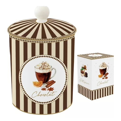 Porcelán keksztároló, 11,5x18cm, dobozban, Sweet Moments – Easy Life-Nuova