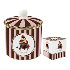  Porcelán keksztároló, 10,5x13cm, dobozban, Sweet Moments – Easy Life-Nuova