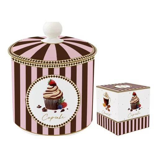 Porcelán keksztároló, 10,5x13cm, dobozban, Sweet Moments – Easy Life-Nuova