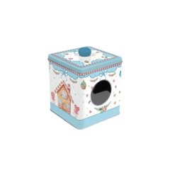   Ablakos fémdoboz 13x13x14,5cm, Sweet Christmas – Easy Life-Nuova