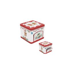   Cukorkás fémdoboz 14x14x12cm, Sweet Christmas – Easy Life-Nuova