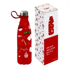   Duplafalú rozsdamentes acél hőtartó útipalack 500 ml, Christmas Twist – Easy Life