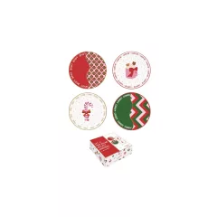   Porcelántálkák 4 db-os szett,10cm, dobozban, Christmas Twist – Easy Life-Nuova