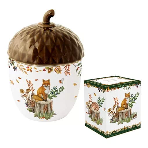 Porcelán konyhai tároló fedővel, 14x20cm, dobozban, Forest Dream – Easy Life-Nuova