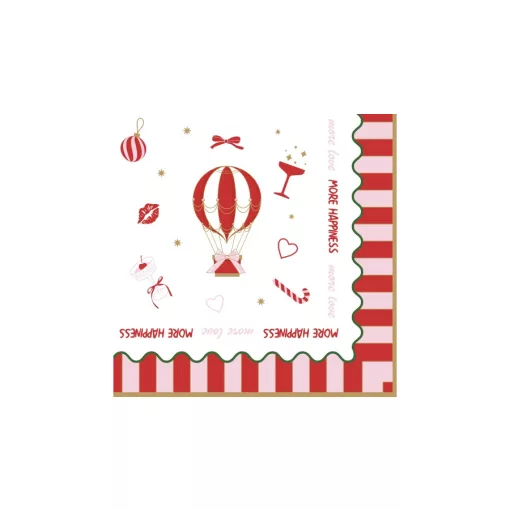 Papírszalvéta 33x33cm, 20db-os, Christmas Twist – Easy Life-Nuova