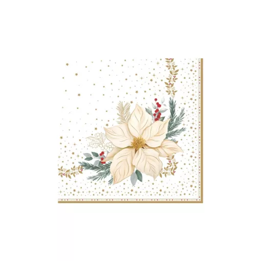 Szalvéta 33x33cm, 20db-os, White Elegance – Easy Life-Nuova